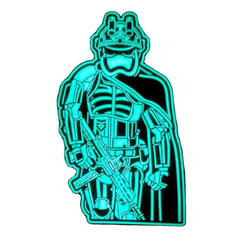 PVC Patches Custom Glow In The Dark Key Chan PVC 3D Logo Label Soft Glow Reflective PVC Hat Patches